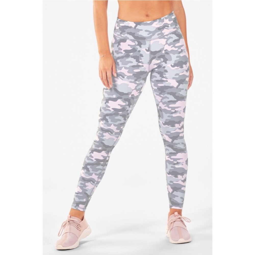 Fabletics Pink/Grey Camo Leggings
